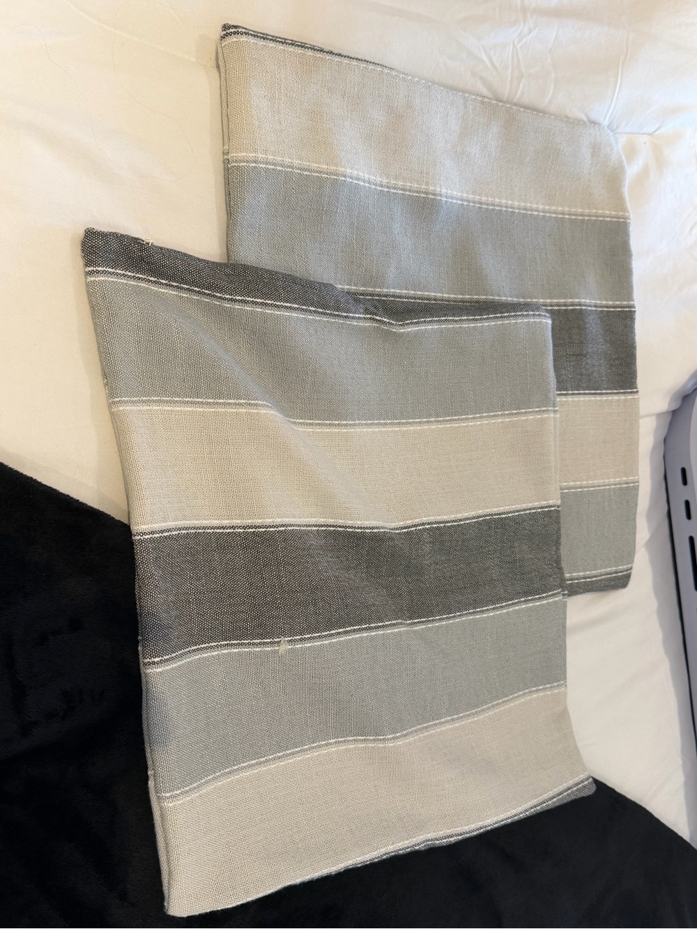 Grey pillow covers 16 x 16 Excellent condition
